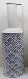 DKD Home Decor Jarrón de Porcelana Blanco 14x14x45 cm