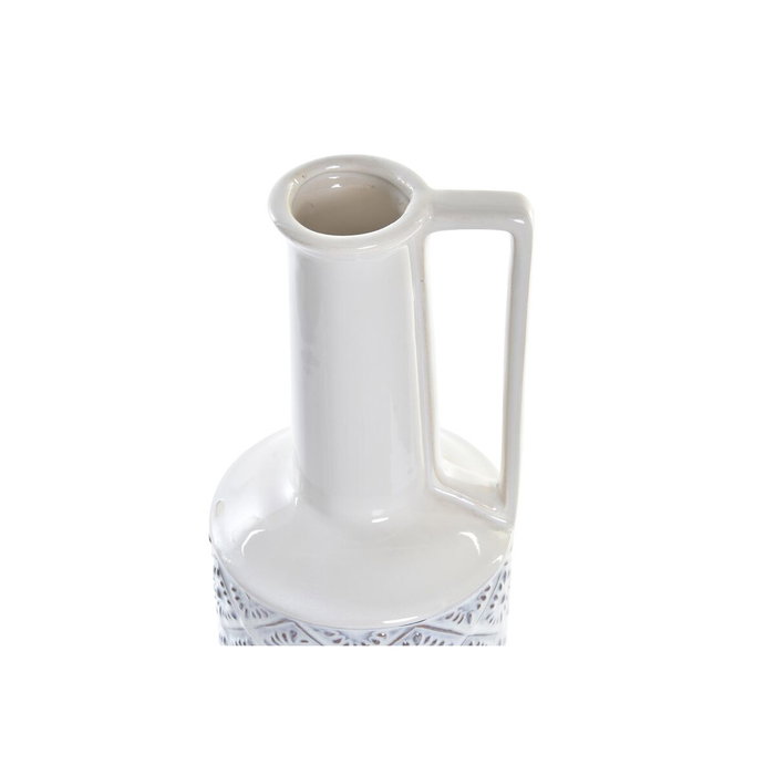 DKD Home Decor Jarrón de Porcelana Blanco 14x14x45 cm