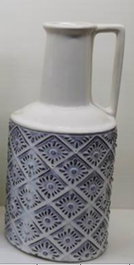 DKD Home Decor Jarrón de Porcelana Blanco 14x14x30 cm