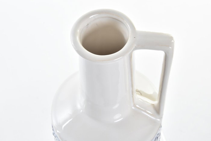 DKD Home Decor Jarrón de Porcelana Blanco 14x14x30 cm