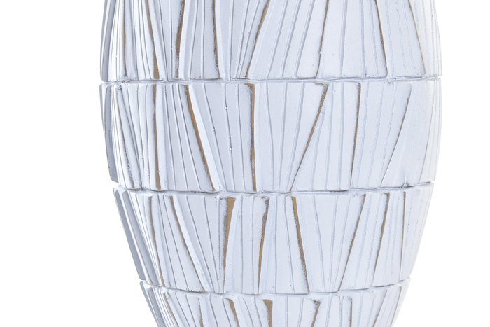 DKD Home Decor Jarron Nokko Moderno Resina Blanco 19 x 19 x 60 cm