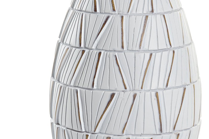 DKD Home Decor Jarrón Nokko Moderno Blanco Resina 18 x 50 x 18 cm