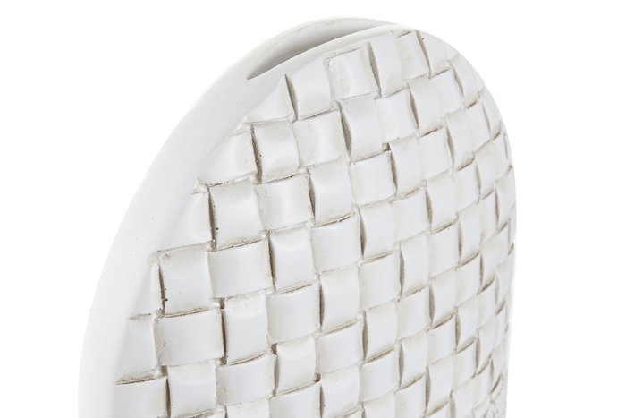 DKD Home Decor Jarrón de Resina Blanco 18x6x28 cm