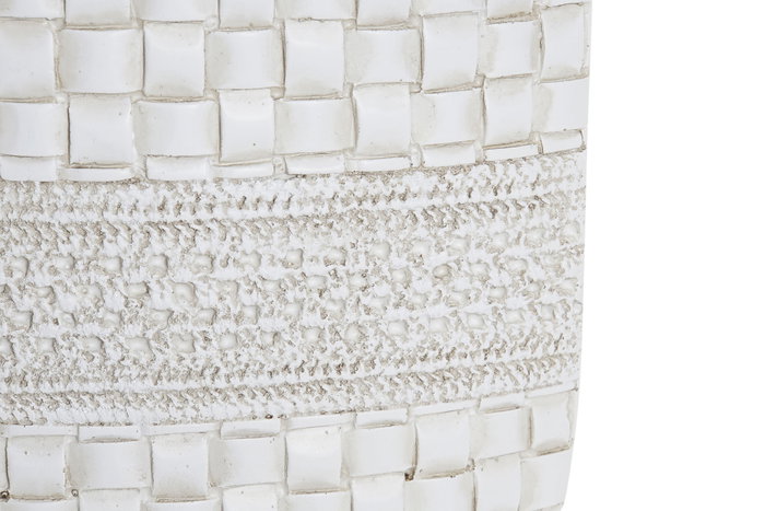 DKD Home Decor Jarrón de Resina Blanco 18x6x28 cm