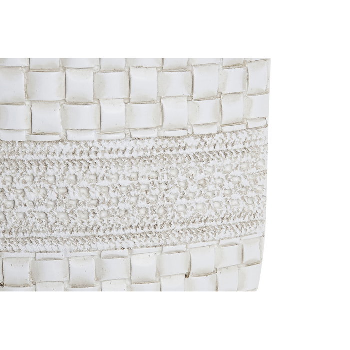 DKD Home Decor Jarrón de Resina Blanco 18x6x28 cm