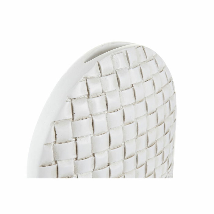 DKD Home Decor Jarrón de Resina Blanco 18x6x28 cm