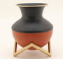 DKD Home Decor Jarrón de Metal Multicolor con Base