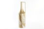 DKD Home Decor Jarrón Tropical Dorado Crema Metal 21 x 71 x 21 cm
