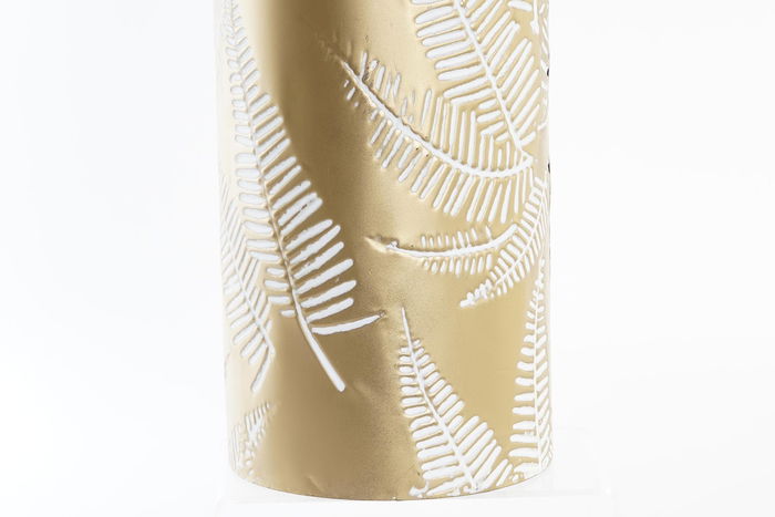 DKD Home Decor Jarrón Tropical Dorado Crema Metal 21 x 71 x 21 cm DKD Home Decor Jarrón Tropical Dorado Crema Metal 21 x 71 x 21 cm