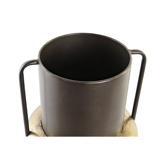 DKD Home Decor Jarrón de Metal Negro 20x20x33 cm