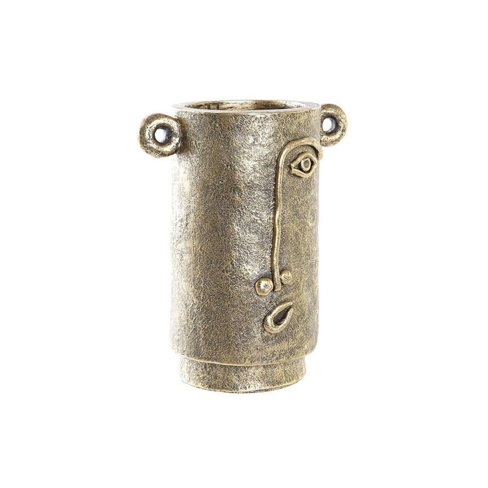 DKD Home Decor Jarrón Magnesia Cara Dorado DKD Home Decor Jarrón Magnesia Cara Dorado