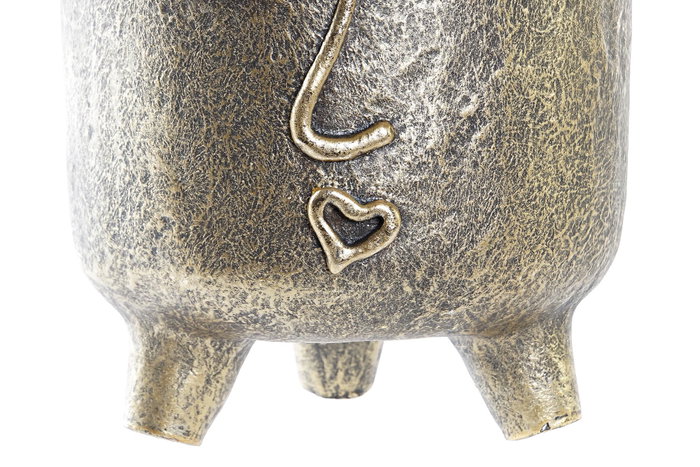 DKD Home Decor Jarrón Magnesia Dorado 33x23x25,5 cm