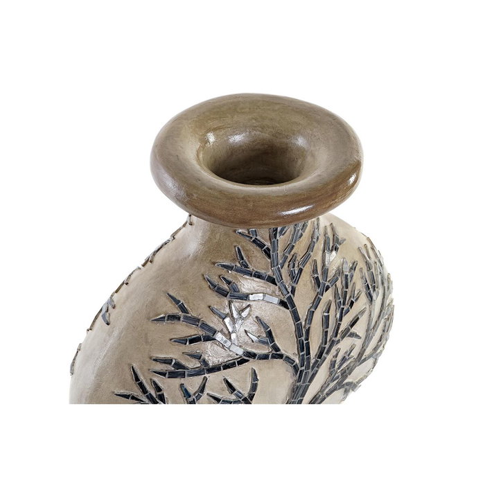 DKD Home Decor Jarrón de Cristal y Terracota con Diseño de Árbol Beige DKD Home Decor Jarrón de Cristal y Terracota con Diseño de Árbol Beige