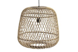 DKD Home Decor Lámpara de Techo de Ratán Natural Marrón Claro 44x44x41 cm