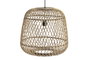 DKD Home Decor Lámpara de Techo de Ratán Natural Marrón Claro 44x44x41 cm