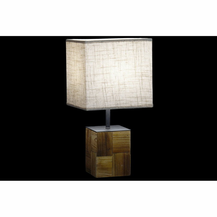 DKD Home Decor Lámpara de Sobremesa Abeto y Lino Beige/Crema (Pack de 2)引入