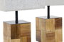 DKD Home Decor Lámpara de Sobremesa Abeto y Lino Beige/Crema (Pack de 2)引入