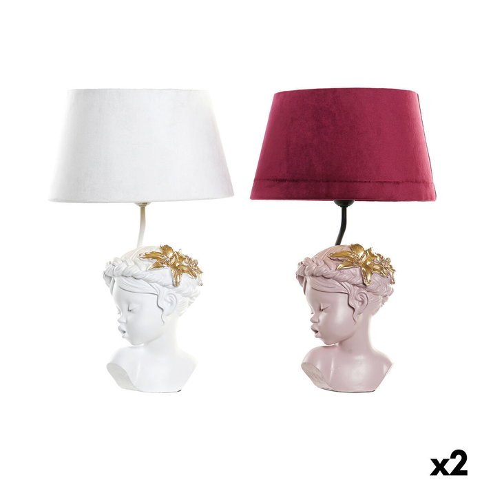 DKD Home Decor Lámpara de Sobremesa de Resina Niña Surtido de 2 Unidades