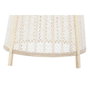 DKD Home Decor Lámpara de Techo de Bambú y Lino Crema y Natural 47x47x64 cm