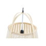 DKD Home Decor Lámpara de Techo de Bambú y Lino Crema y Natural 47x47x64 cm
