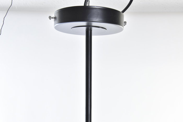 DKD Home Decor Lámpara de Techo Urban Negro Blanco Metal Cristal 64 x 20 x 120 cm