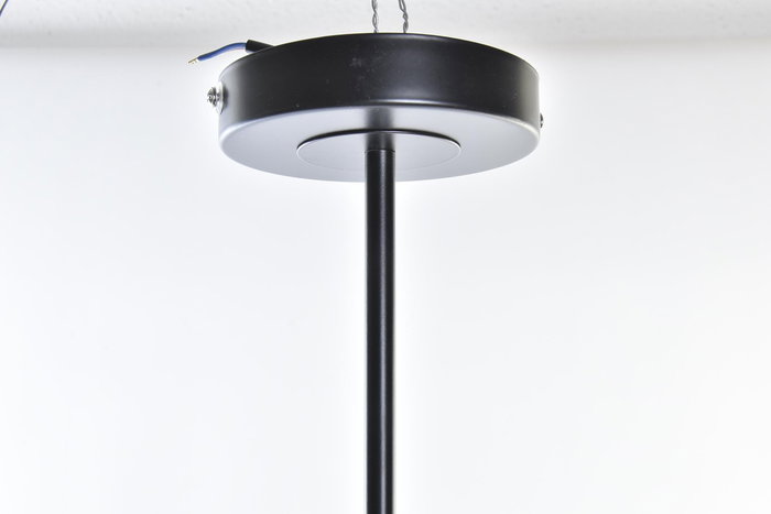 DKD Home Decor Lámpara de Techo Urban Negro Rojo Blanco Metal Cristal Abstracto 44 x 120 x 44 cm