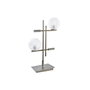 DKD Home Decor Lámpara de Sobremesa de Metal y Cristal Dorado con 2 Bolas