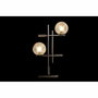 DKD Home Decor Lámpara de Sobremesa de Metal y Cristal Dorado con 2 Bolas