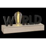 DKD Home Decor Decoración Luminosa LED MDF 34x8x16 World Negro