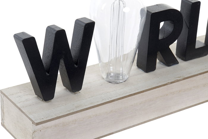 DKD Home Decor Decoracion Luminosa Negro Natural 8 x 16 x 34 cm