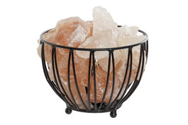 DKD Home Decor Lámpara de Sal del Himalaya Sobremesa Estilo Árabe, Rosa y Negro, Incluye Bombilla E14, 23 x 17 x 23 cm, Pack de 2 Unidades