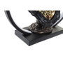 DKD Home Decor Decoración Luminosa Africana de Resina con LED, Cobrizo y Negro
