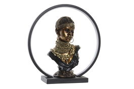 DKD Home Decor Decoración Luminosa Colonial Cobrizo Negro Resina LED USB 11 x 36 x 35.5 cm