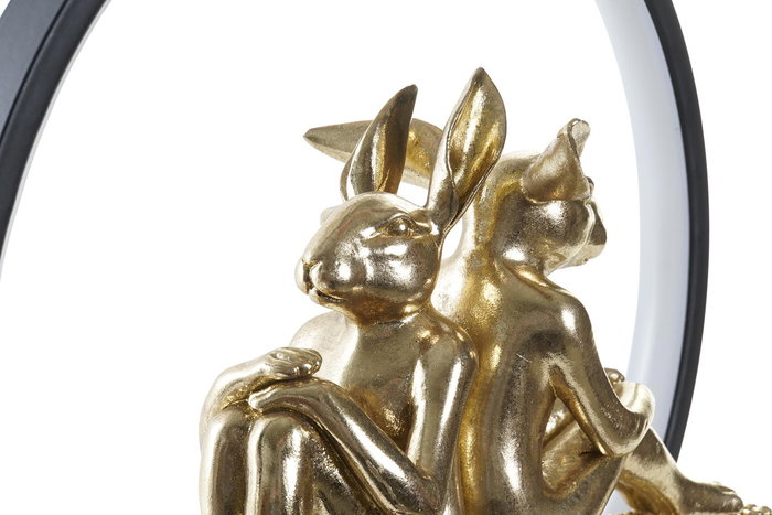 DKD Home Decor Love conejitos Decoracion Luminosa Dorado Negro 30 x 31.5 x 11 cm Resina LED USB DKD Home Decor Love conejitos Decoracion Luminosa Dorado Negro 30 x 31.5 x 11 cm Resina LED USB