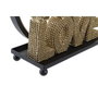 DKD Home Decor Decoración Luminosa Resina Love Conejitos Dorado y Negro