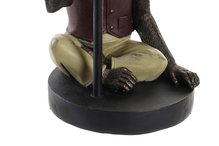 DKD Home Decor Lámpara Sobremesa Colonial Multicolor Marrón Resina y Poliéster 27 x 25 x 44.5 cm