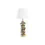 DKD Home Decor Lámpara de Sobremesa de Resina y Poliéster con Diseño de Monos, Dorado y Blanco