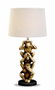 DKD Home Decor Lámpara de Sobremesa de Resina y Poliéster con Diseño de Monos, Dorado y Blanco