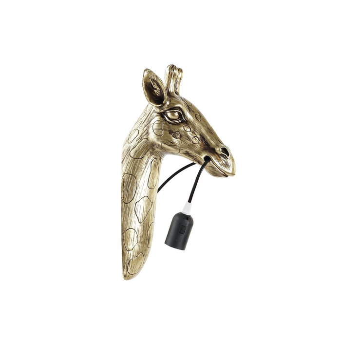 Lámpara de Pared DKD Home Decor Dorado Resina 50 W Colonial Jirafa 220 V 21 x 20 x 38 cm