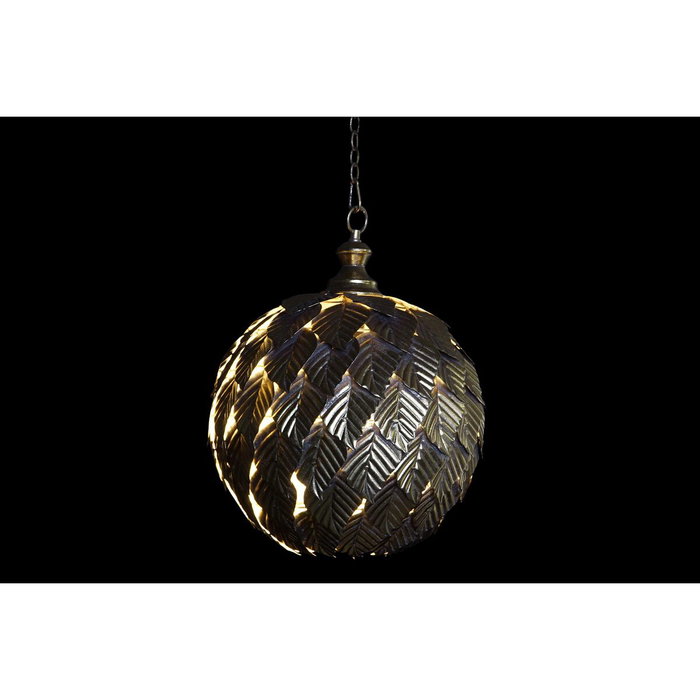 DKD Home Decor Lámpara de Techo de Metal con Diseño de Hojas Dorado