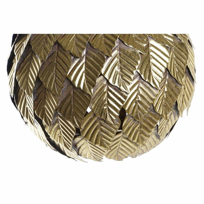 DKD Home Decor Lámpara de Techo de Metal con Diseño de Hojas Dorado