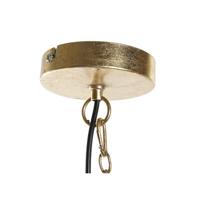 DKD Home Decor Lámpara de Techo de Metal con Diseño de Hojas Dorado