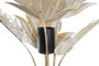 DKD Home Decor Lámpara Sobremesa Tropical Gris Metal Hojas 42x47x42 cm