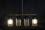 DKD Home Decor Lámpara Techo Loft Negro Dorado 11 x 26 x 60 cm Metal 4 Bombillas E27