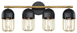DKD Home Decor Lámpara de Techo Metal Negro y Dorado 60x11x26 cm