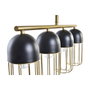DKD Home Decor Lámpara de Techo Metal Negro y Dorado 60x11x26 cm