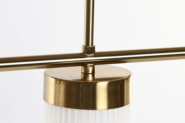 DKD Home Decor Lámpara Techo Moderno Dorado Blanco Metal Cristal 60 x 15 x 25 cm DKD Home Decor Lámpara Techo Moderno Dorado Blanco Metal Cristal 60 x 15 x 25 cm