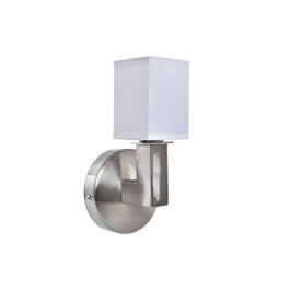 DKD Home Decor Lámpara Aplique Metal 12x10x22cm Plateado y Blanco (Pack de 2) extra_attributes.detalle_1: BASE 10X2.5X10CM