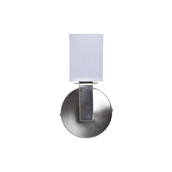 DKD Home Decor Lámpara Aplique Metal 12x10x22cm Plateado y Blanco (Pack de 2) extra_attributes.detalle_1: BASE 10X2.5X10CM