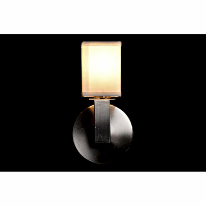 DKD Home Decor Lámpara Aplique Metal 12x10x22cm Plateado y Blanco (Pack de 2) extra_attributes.detalle_1: BASE 10X2.5X10CM